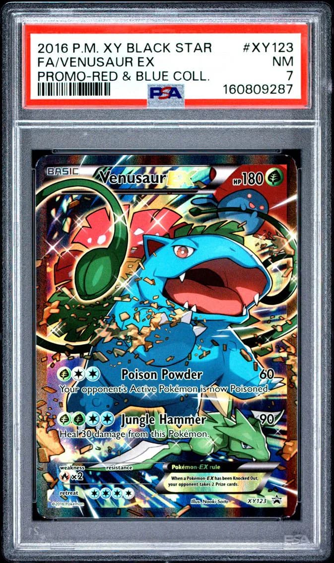 Venusaur EX, XY Black Star Promo, PSA 7