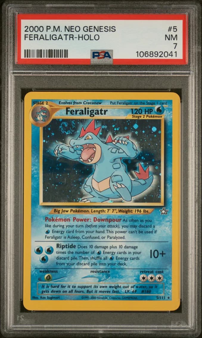 Feraligatr-Holo, Neo Genesis, PSA 7