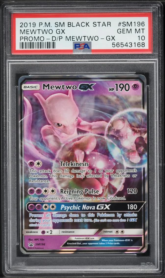 Mewtwo GX, SM Black Star Promo, PSA 10
