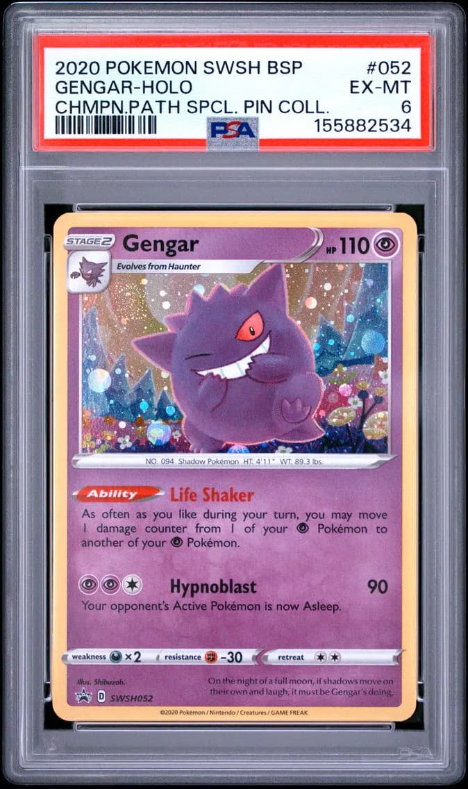 Gengar-Holo, Swsh Black Star Promo, PSA 6