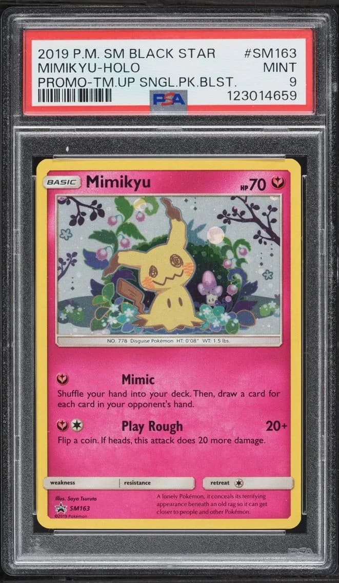 Mimikyu, SM Black Star Promo, PSA 9