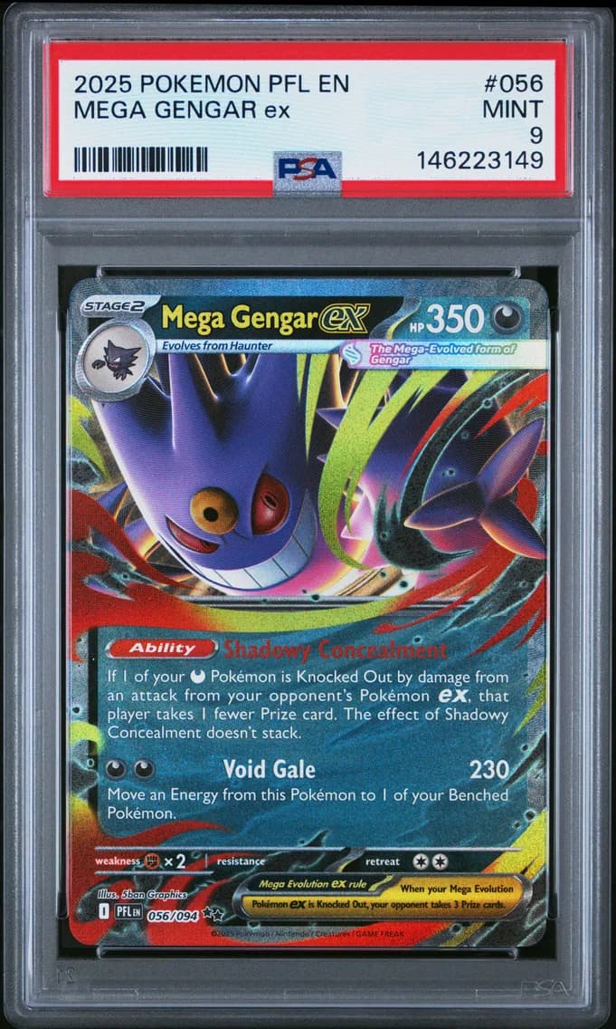 Mega Gengar EX, Phantasmal Flames, PSA 9