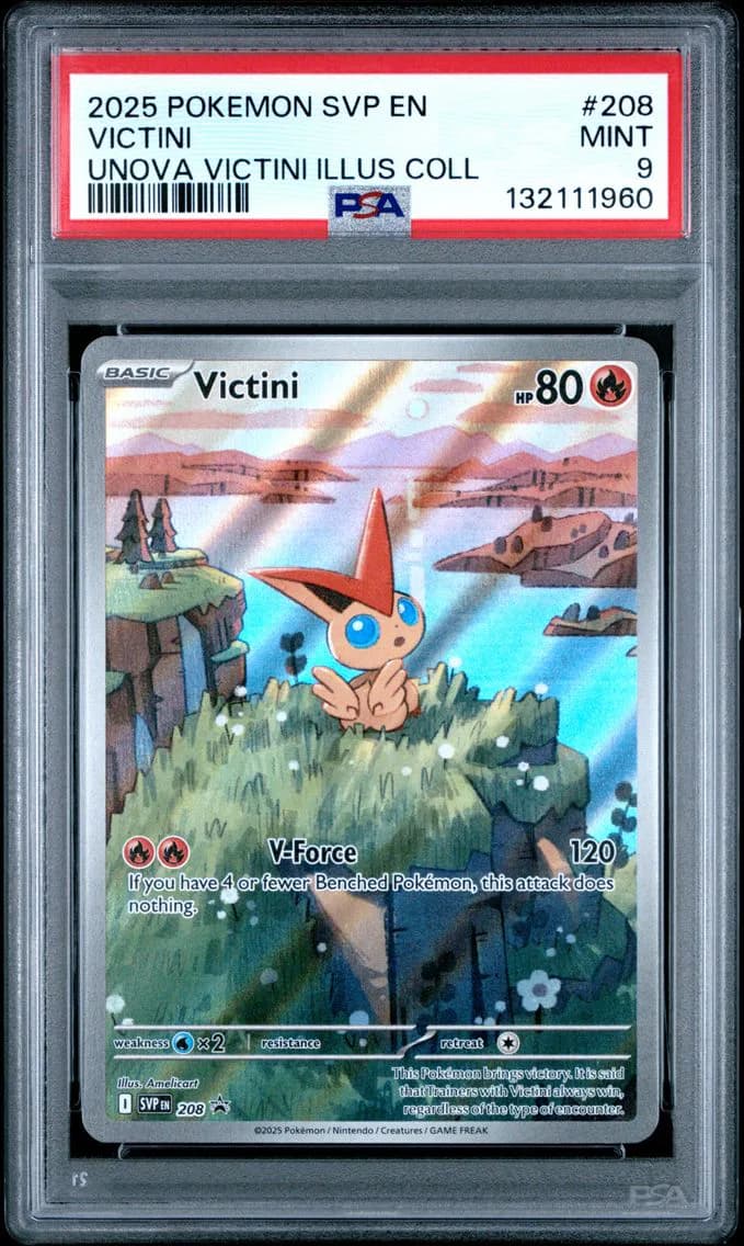 Victini, SV Black Star Promo, PSA 9
