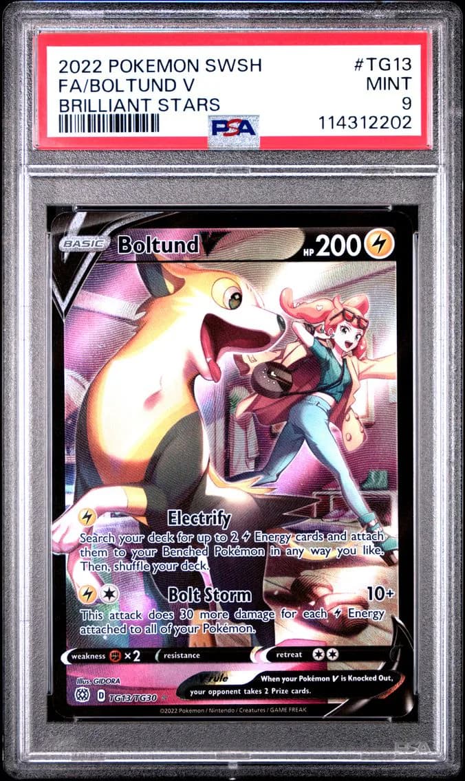 Boltund V, Sword & Shield Brilliant Stars, PSA 9