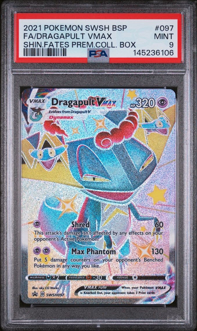 Dragapult VMAX, Swsh Black Star Promo, PSA 9