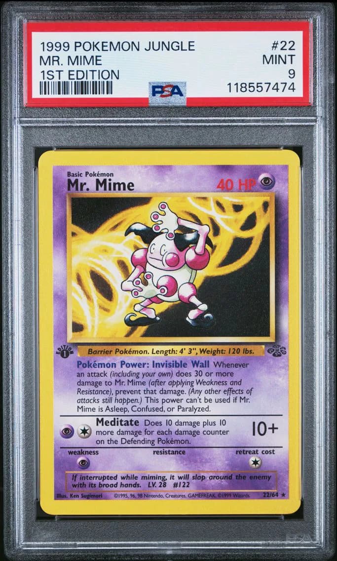 Mr. Mime 1st Edition, Jungle, PSA 9