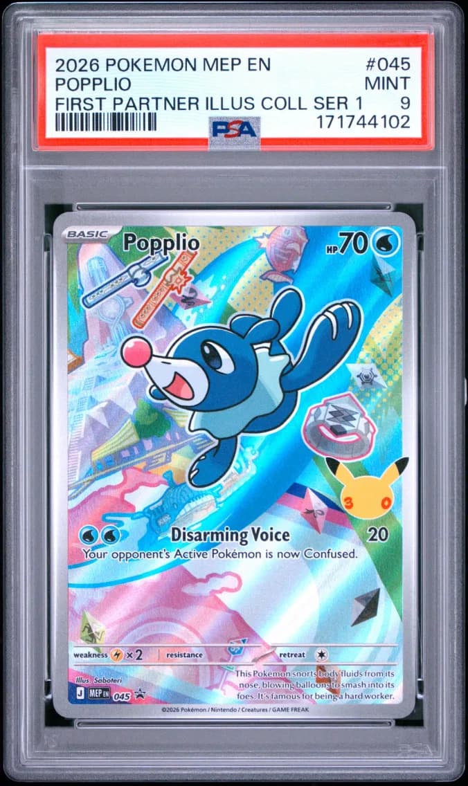 Popplio, Me Black Star Promo, PSA 9