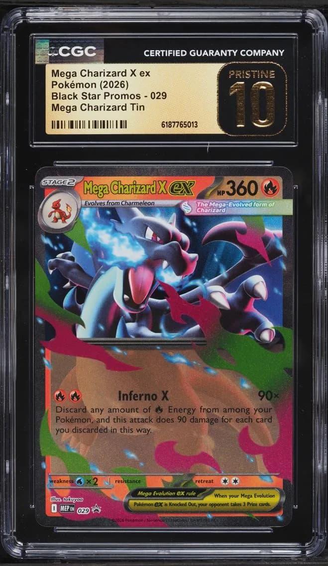 Mega Charizard X Ex, Black Star Promos - Mega Evolution MEP EN, CGC 10