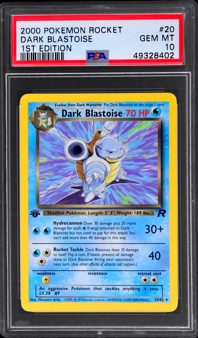 Dark Blastoise, Rocket, PSA 10