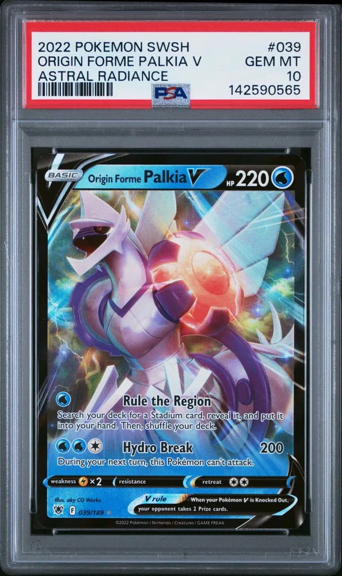 Origin Forme Palkia V, Sword & Shield Astral Radiance, PSA 10