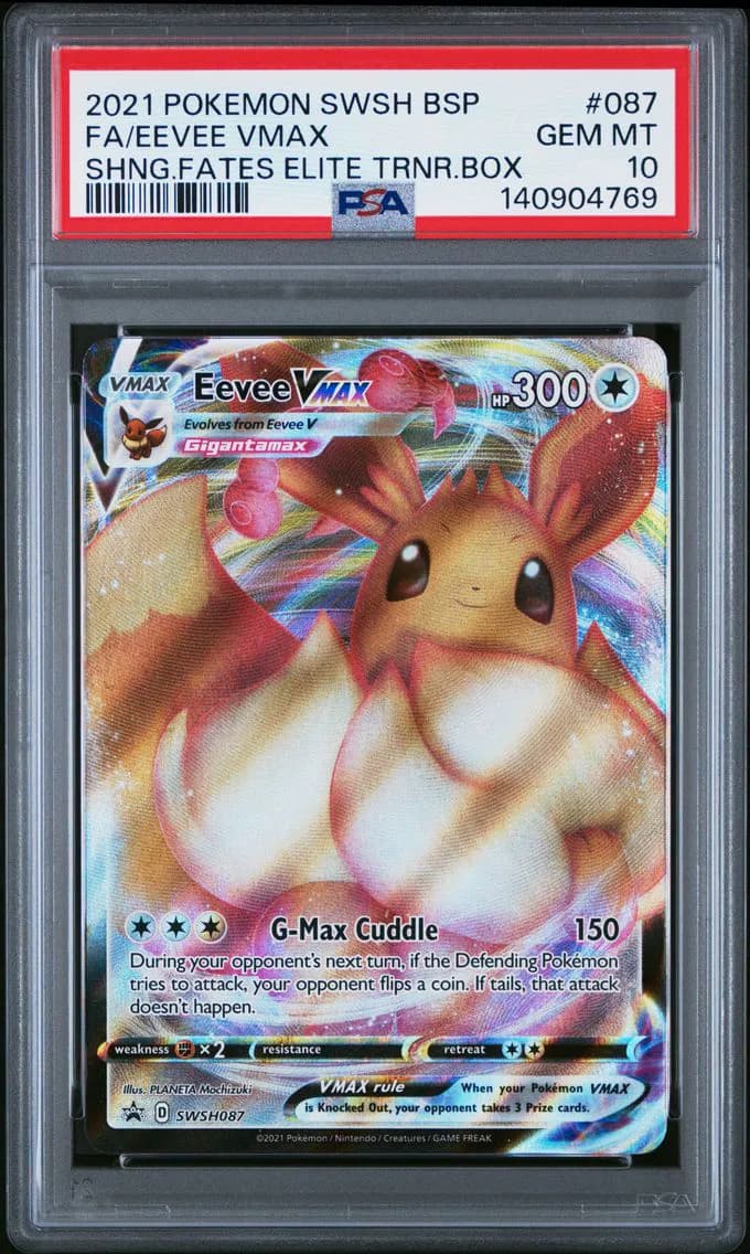 Eevee VMAX, Swsh Black Star Promo, PSA 10
