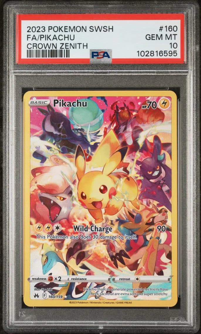 Pikachu, Sword and Shield Crown Zenith, PSA 10