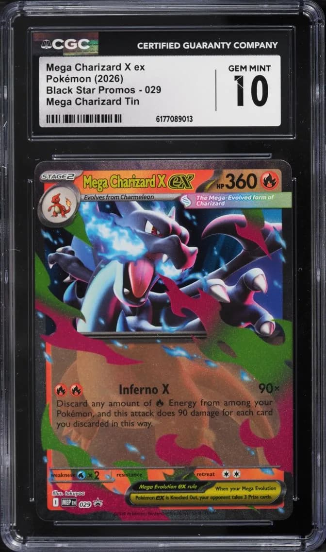 X EX, Black Star Promos - Mega Evolution MEP EN, CGC 10