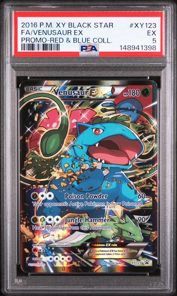 Venusaur EX, XY Black Star Promo, PSA 5