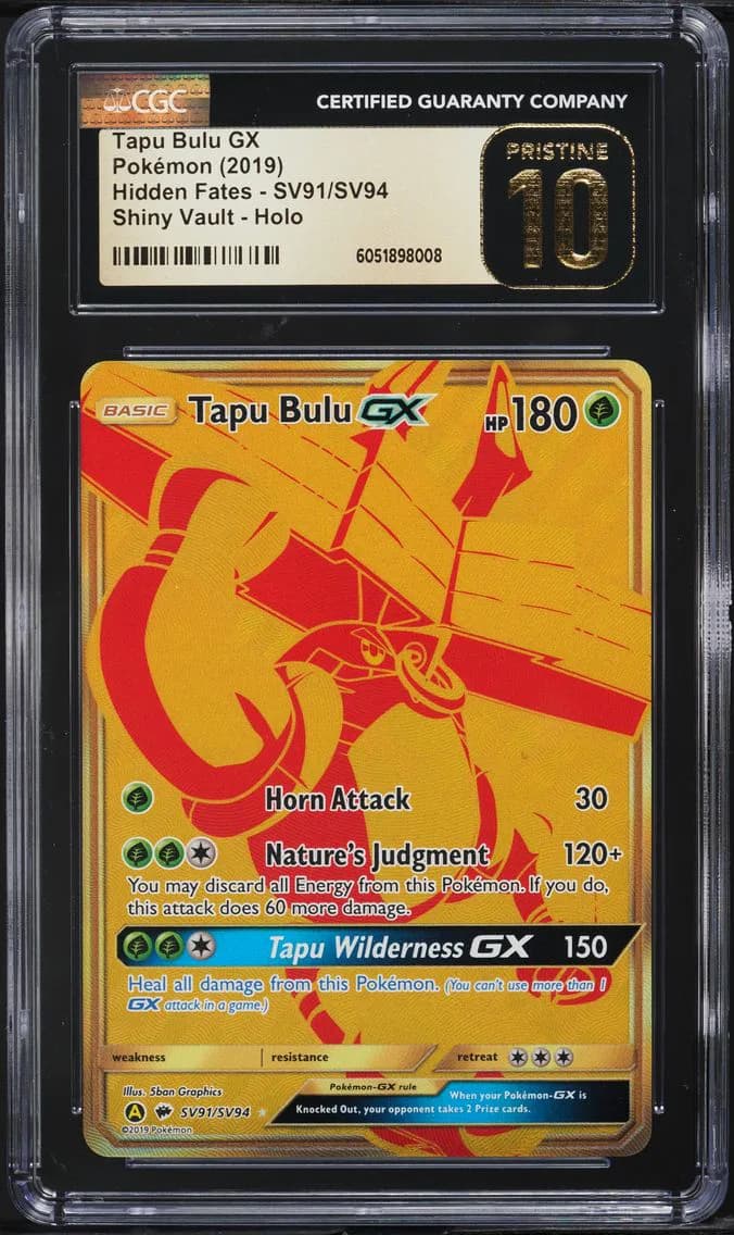 Tapu Bulu GX, Hidden Fates, CGC 10