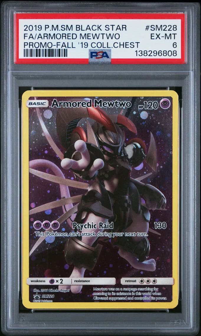 Armored Mewtwo, SM Black Star Promo, PSA 6