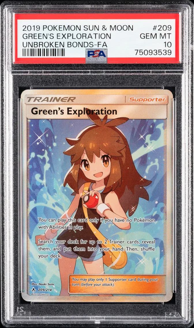 Green's Exploration, Sun & Moon Unbroken Bonds, PSA 10