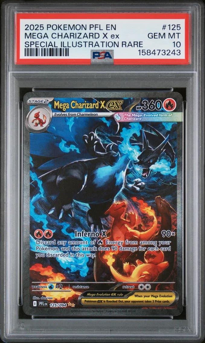 Mega Charizard X EX, Phantasmal Flames, PSA 10