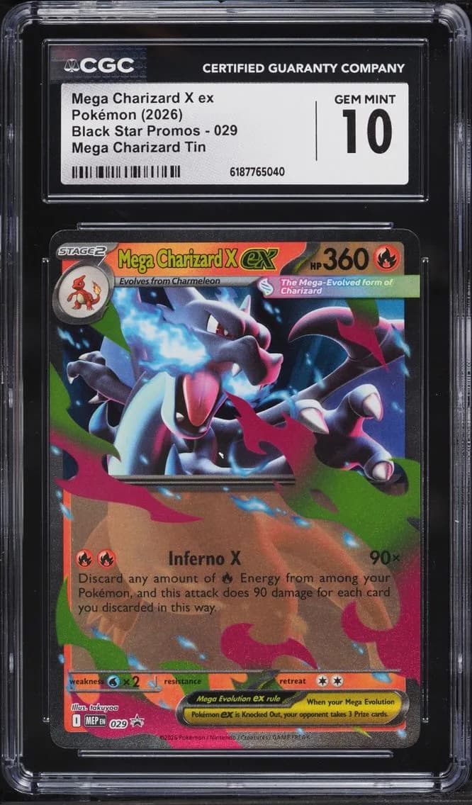 Mega Charizard X EX, Black Star Promos - Mega Evolution MEP EN, CGC 10