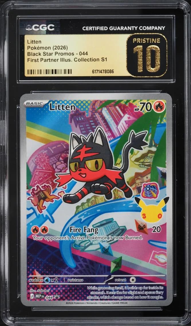 Litten, Black Star Promos - Mega Evolution MEP EN, CGC 10