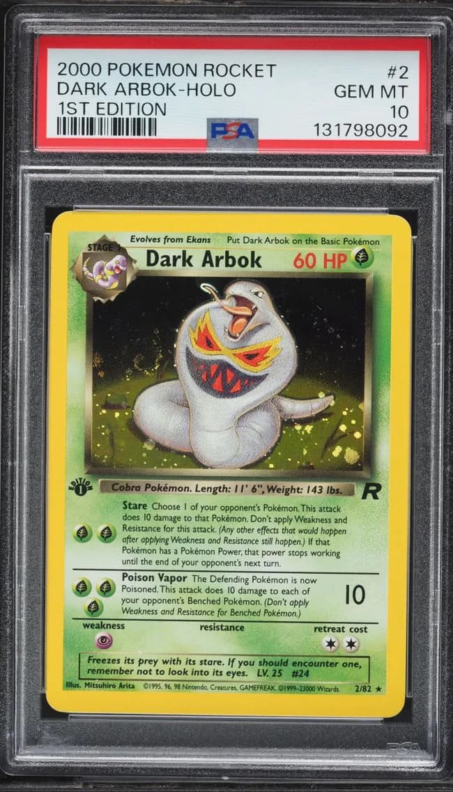 Dark Arbok-Holo, Rocket, PSA 10