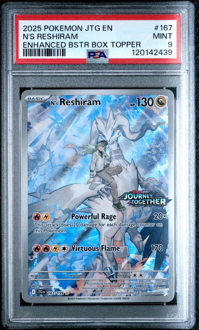 N's Reshiram, Journey Together, PSA 9