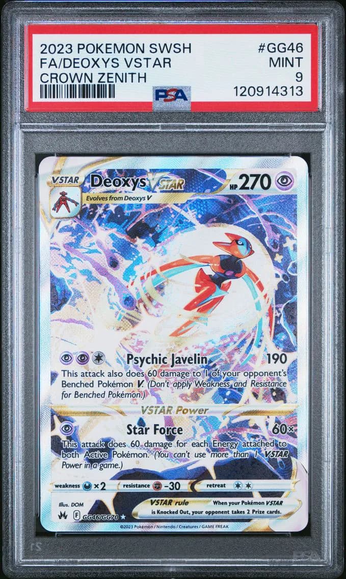 Deoxys VSTAR, Sword and Shield Crown Zenith, PSA 9