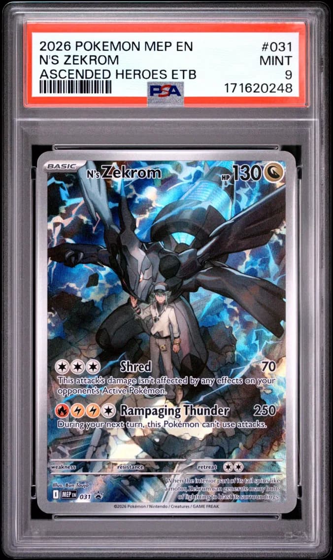 N's Zekrom, Me Black Star Promo, PSA 9