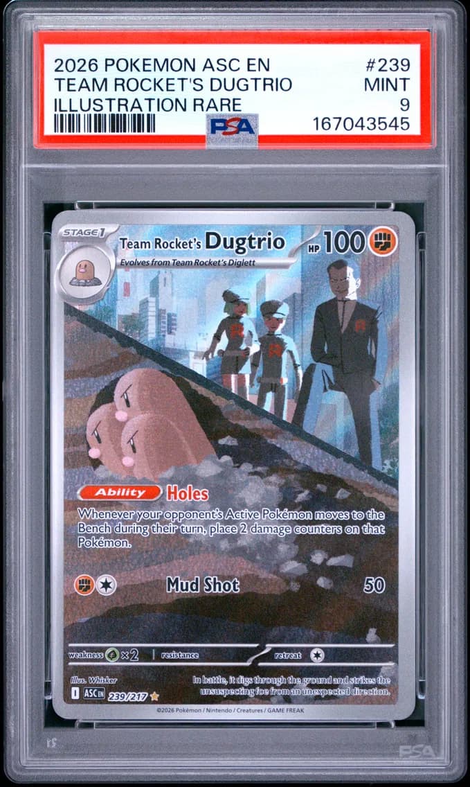 Team Rocket's Dugtrio, Ascended Heroes, PSA 9