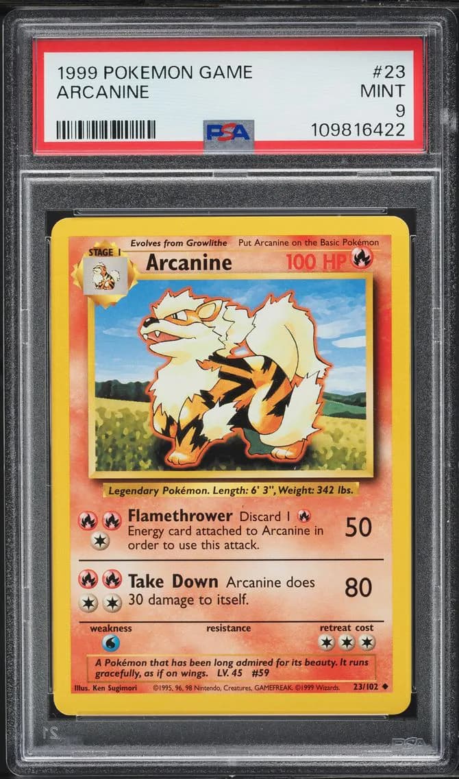Arcanine, Game, PSA 9