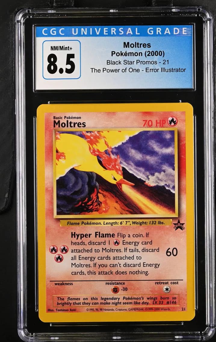 Moltres, Black Star Promos - WotC, CGC 8.5