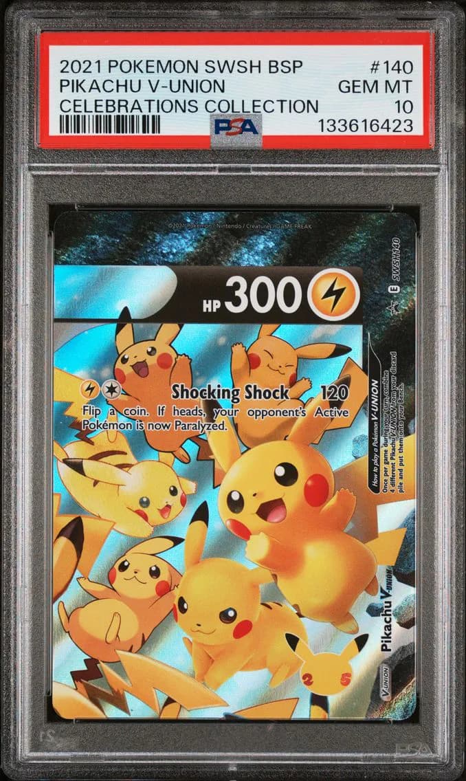 Pikachu V-Union, Swsh Black Star Promo, PSA 10