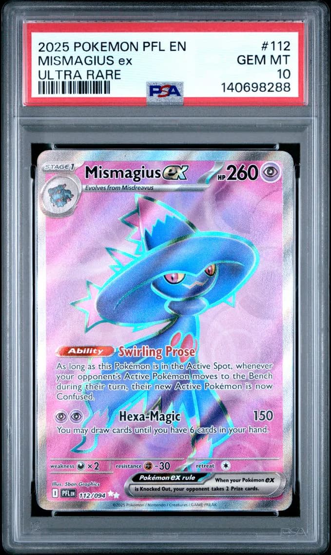 Mismagius EX, Phantasmal Flames, PSA 10
