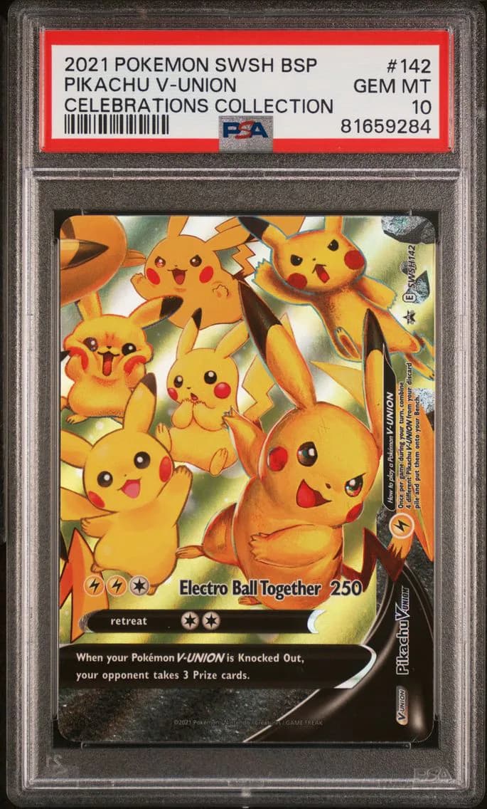 Pikachu V-Union, Swsh Black Star Promo, PSA 10