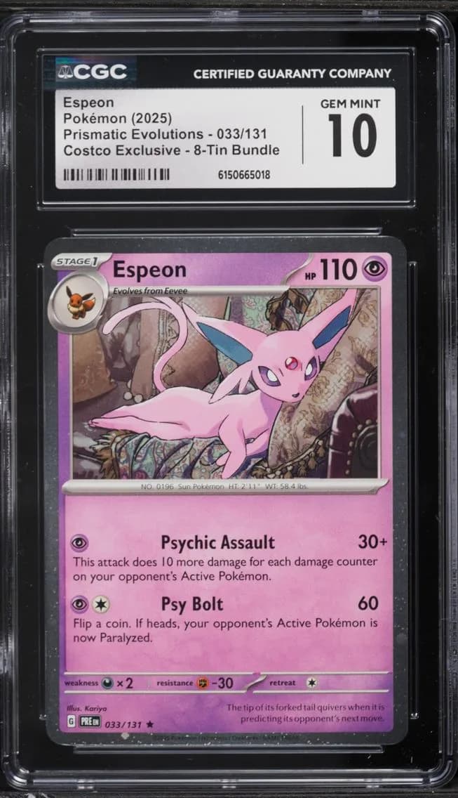 Exclusive Espeon, Prismatic Evolutions, CGC 10