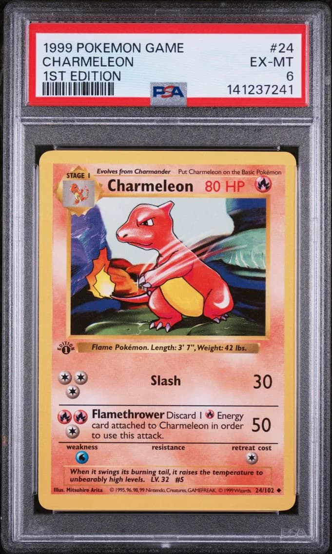 Charmeleon 1st Edition, Game, PSA 6