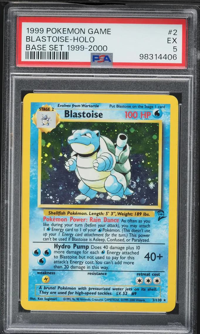Blastoise-Holo, Game, PSA 5