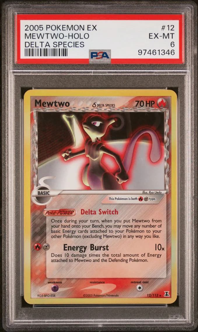 Mewtwo-Holo, EX Delta Species, PSA 6