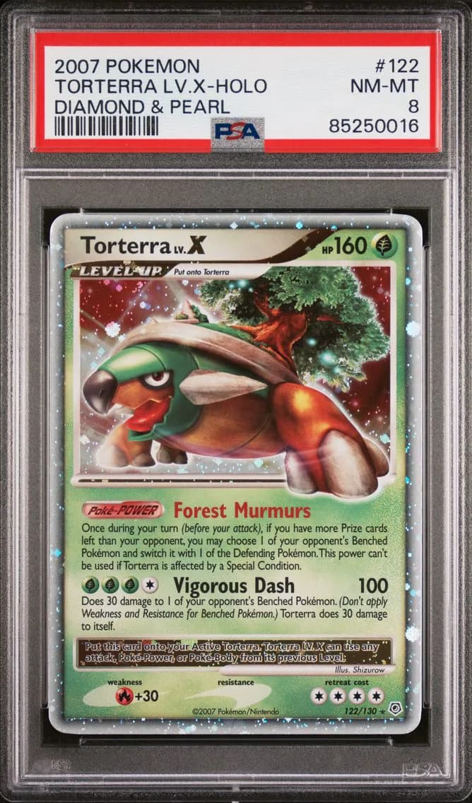 Torterra Lv.X-Holo, Diamond & Pearl, PSA 8