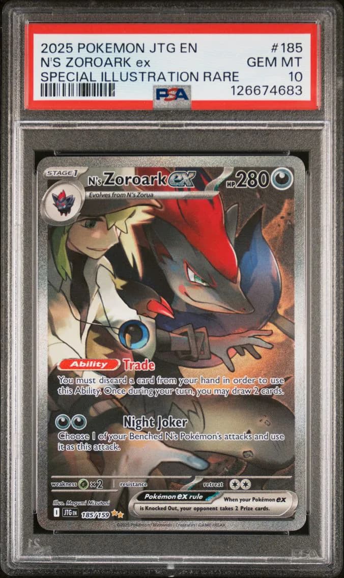 N's Zoroark EX, Journey Together, PSA 10