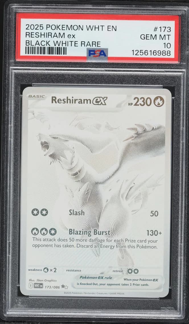 Reshiram EX, White Flare, PSA 10
