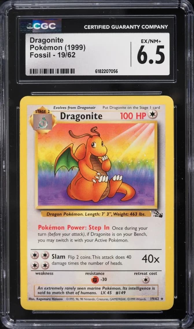Fossil Dragonite, Fossil - Unlimited, CGC 6.5