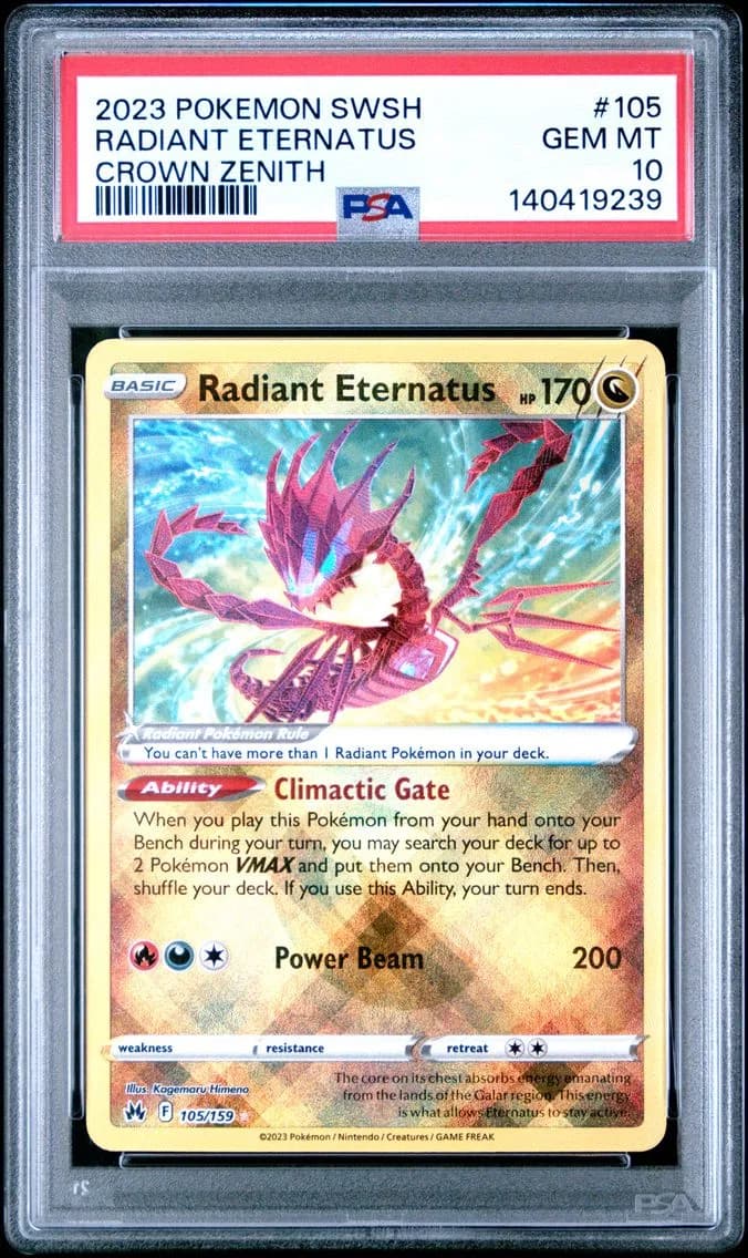 Radiant Eternatus, Sword and Shield Crown Zenith, PSA 10
