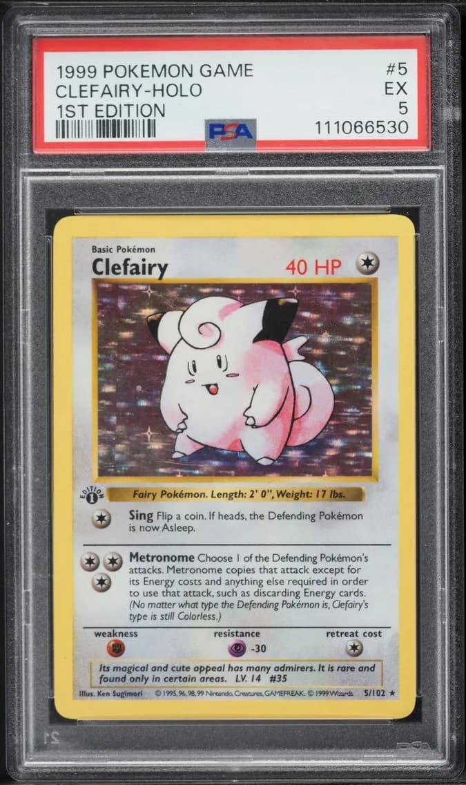 Clefairy-Holo 1st Edition, Game, PSA 5