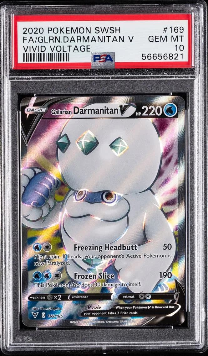 Galarian Darmanitan V, Sword & Shield Vivid Voltage, PSA 10