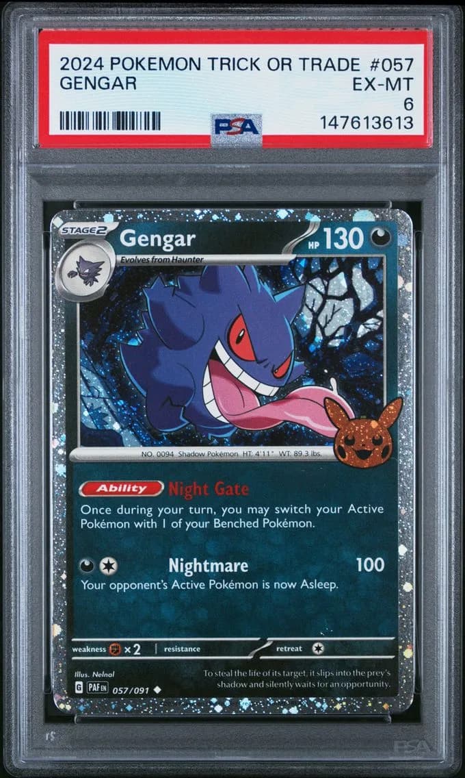Gengar, Trick or Trade, PSA 6