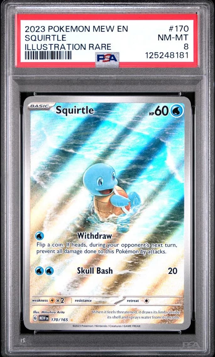 Squirtle, 151, PSA 8