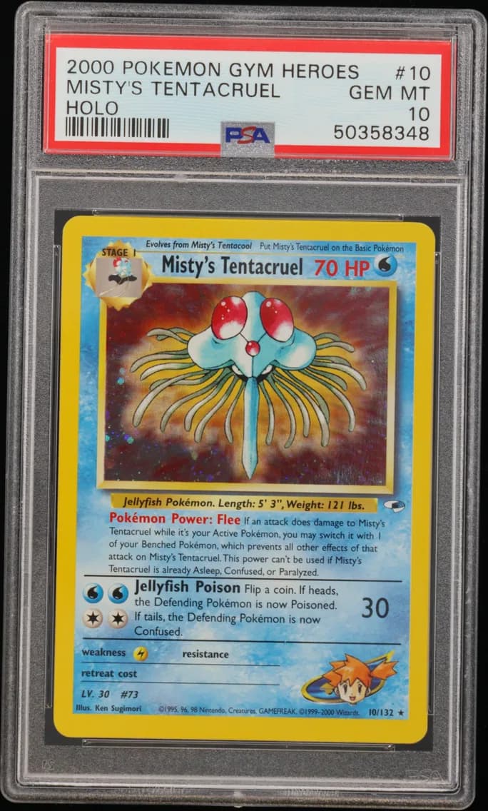 Misty's Tentacruel, Gym Heroes, PSA 10