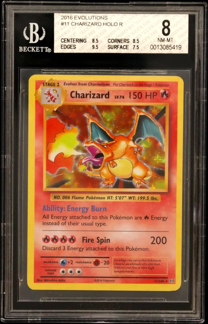 Charizard HOLO R, XY Evolutions, BGS 