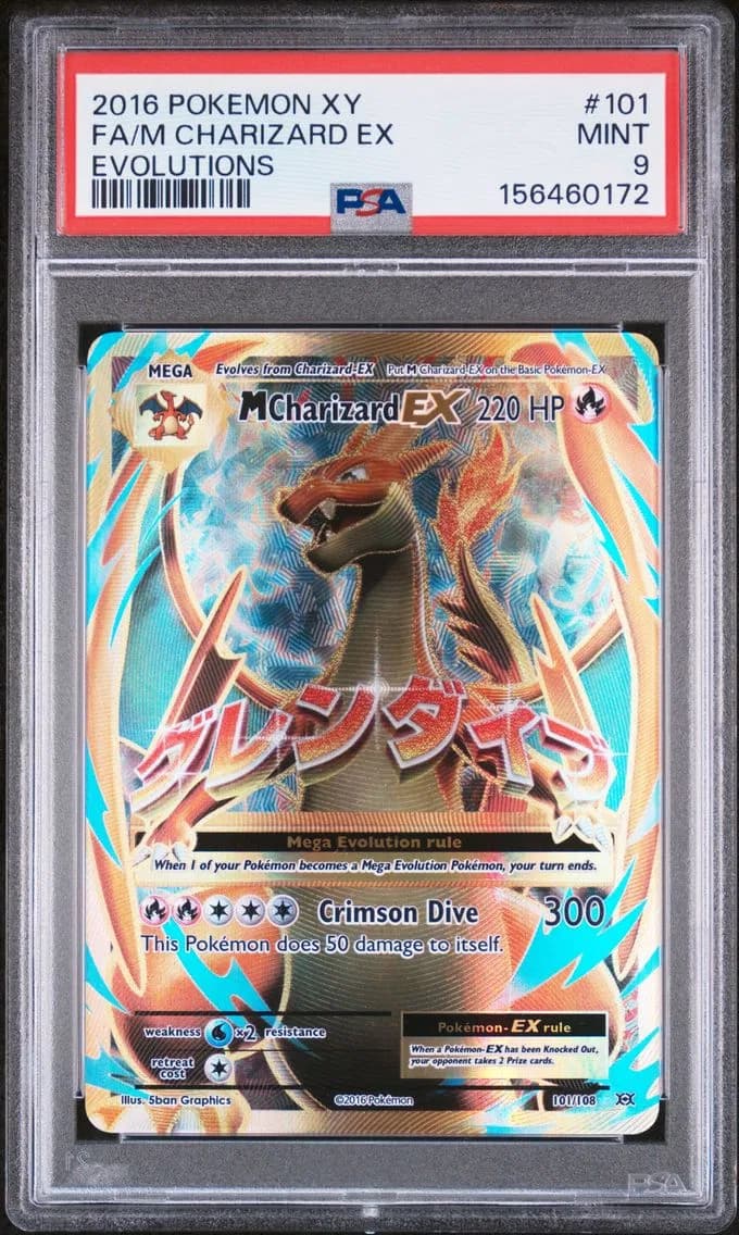 M Charizard EX, XY Evolutions, PSA 9